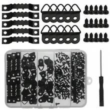 251Pcs Picture Hanging Kit Black & Gold Heavy Duty Picture Frame Hanger Art Work Photo Wall Hook With Screws - Multicolor - View 14
