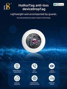 D8 Key Finder Tag (IOS Only), FindMy Tracker Item Locator With Keychain, Suitable For Keys, Pets, Wallets, Backpacks And Tablets, Includes Battery, Compatible With FindMy APP, Global Positioning, Long Battery Life, Phone APP Control, IOS Key Locator - Multicolor - View 4