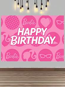 Splendor Macaron Gradient Elegant Girl Party Photo Background Fabric, Ribbon Hairpiece Printed Background Banner, Birthday Celebration Party Supplies - Multicolor - View 15