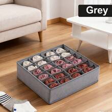 Fabric Drawer Organizer Divider Box – Built-In PP Board Support Foldable Storage Box, Underwear Socks Underpants Classification Storage Box, Suitable For Wardrobe Drawer Bedroom Clothing Divider Storage - Multicolor - View 9