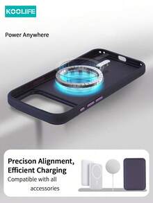 Koolife 1pc Blue Woven Texture Tech Fabric Phone Case Compatible With Iphone 18 Pro/18 Pro Max/17/17 Pro/17 Pro Max/16/15, Metal Independent Buttons, Classic Business Minimalist Protective Shell, Durable Anti-Drop Design, Suitable For Men And Women - Blue - View 12