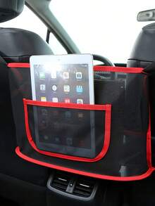 Extra Large Car Storage Bag Backseat Organizer Net For Tidying Up Backseat Items Multi-Compartment Car Storage Bag For Store Phones Documents Snacks Chargers Space-Saving For All Vehicles Men And Women Car Accessories Travel Essentials - Multicolor - View 12