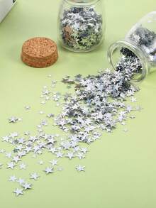1pack Golden/Silver Star Glitter Confetti For Birthday Party Table Decorations, Christmas/Thanksgiving Table Settings, Wedding Engagement Photo Props, DIY Craft Fillers For Holiday Crafts, And Glitter For Holiday Gift Boxes - Five-pointed Star - View 7