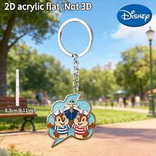 1pc Cute Cartoon Disney Squirrel Brothers Keychain, Kawaii Character Pendant Key Ring, BiU Heart Print Bag Charm, Birthday Gift For Teenagers And Women, Backpack Handbag Car Accessory, Cute Keychain, Women's Keychain, Men's Key Chain, Keychain Pendant, Car Accessory, Back To School, Cool Charm - Multicolor - View 4