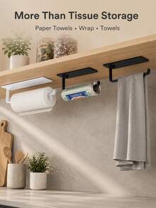 Tissue Holder Is Easy To Install; Suitable For Wall Or Under-Cabinet Mounting; Comes With A Plastic Dispenser And Storage Rack; Space-Saving And Stylish Design; Ideal For RV Kitchens And Bathrooms; For Storing Tissues. - Multicolor - View 5