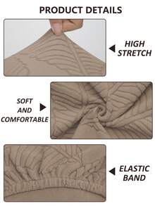 1pc Solid Color High Elasticity Removable Machine Washable Autumn/Winter Sofa Seat Cushion Cover, Suitable For Living Room Polyester Sofa Seat Cushion Cover And Backrest Cover - Camel - View 7