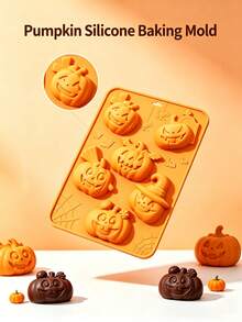 6-Cavity Wizard Pumpkin Cake Silicone Mold / Pink Dropper Set / Quirky Plant Alternative Aesthetic Design / Halloween Scented Candle, Soap, Clay Mold / Handmade Party Favor - Multicolor - View 7