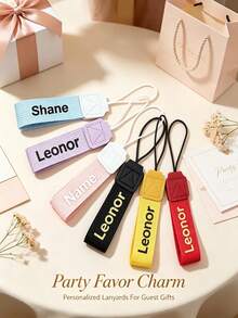 1pc Personalized Candy Color Keychain, Convenient Fashion Water Bottle Lanyard, Customizable Content, Bag Charm Car Key Chain Coffee Cup Carrying Strap - Multicolor - View 3