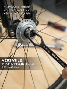 TOSUOD Multi-Function Double-Head Universal Wrench: 3-17mm Self-Tightening Adjustable, 3.5mm Thickened High Carbon Steel, Car/Bicycle/Home Repair DIY Black Portable Tool - Multicolor - View 2
