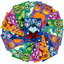 6pcs Halloween Monster Cartoon Sticker Set, Waterproof Removable Reusable Kids Craft Stickers, Vampire Mummy Pumpkin Cute Decorative Stickers, Party DIY Scrapbook Small Gifts, Suitable For Birthday, New Year, Valentine's Day, Easter, Children's Day, Back To School, Halloween, Thanksgiving And Christmas Gifts - Multicolor - View 7