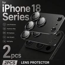 2片裝 360°相機鏡頭保護膜，相容 iPhone 18 Pro / 18 Pro Max，全覆蓋 9H 鋼化玻璃相機蓋，高清晰透明，AR 防眩光，耐刮損，防指紋，超薄相容手機殼設計 - 深空灰 - 查看 7