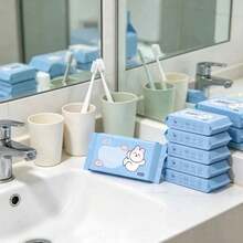 [A Pack Of 8 Pieces] Mini Cartoon Portable Cleaning Wipes, For Daily Item Cleaning (Random Packaging Style) (Not Cosmetic Wipes, Not For Body Use) - Multi-color - View 2
