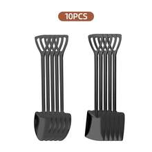 10 Pcs Stainless Steel Shovel Spoon, Creative Mini Spade Shape Dessert Ice Cream Watermelon Spoon, Cute Long Handle Tableware For Home Kitchen Party - - - View 9