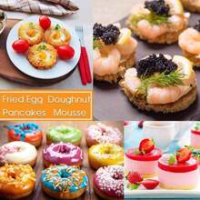12pcs Round Fluted 4.5cm High Bagged Cookie Molds, Mini Cake Baking Tools, Stainless Steel Round Cookie Cutter Set, Round Donut Cutter, Baking Ring Mold For Cookies, Pastries, Dumpling Wrappers - View 7