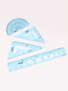 4-Piece Drawing Ruler Set, Creative Bendable Rulers, Handy Tools For Measuring Everyday Items, Must-Have Stationery For Studying, A Gift For Friends DIY School Supplies - Sets - View 5