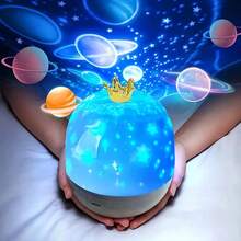 Upgraded 21 Patterns Starry Sky Projection Light, 360° Rotatable Crown Starry Atmosphere Lamp With Replaceable Projection Films, USB Powered Dreamy Light, Ideal Decoration Gift For Bedroom, Birthday, Christmas Party - Multicolor - View 10