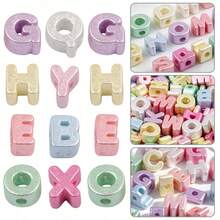 18/38/58 Pearl-Colored Random Large Letter Beads (A-Z), Acrylic Bubble Beads, Suitable For Paracord Beaded Bags, Pendants, Keychains And Handicrafts - Assorted Colors - View 7