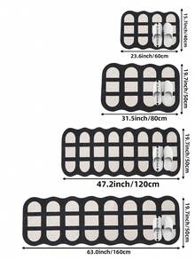 DAJIANG 1pc Vintage Black & Cream Geometric Bathroom Rug, TPR Non-Slip Backing, Suitable For Kitchen, Outdoor, Indoor, Hallway, Bedroom, Living Room, Bedside, Machine Washable & Easy To Clean, Autumn Bathroom Decor Rug - Multicolor - View 3