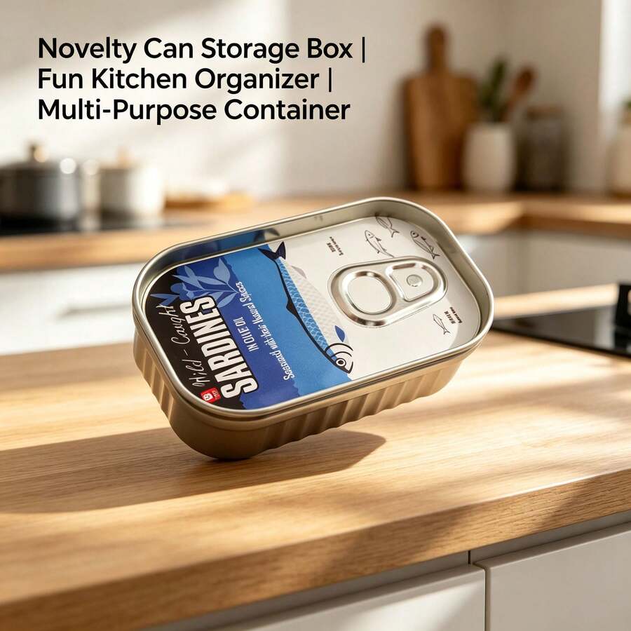 Creative Can-Shaped Metal Storage Box, Vintage Industrial Style, Pull-Ring Opening Design, Suitable For Storing Watches, Jewelry, Coins And Small Items, Desktop Organizer Box For Bedroom And Office Desk - Multicolor - View 1