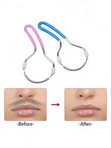 Facial Hair Remover, Epilator, Shaver, Stainless Steel Spring Hair Removal Tool, Facial Hair Removal Device - View 1