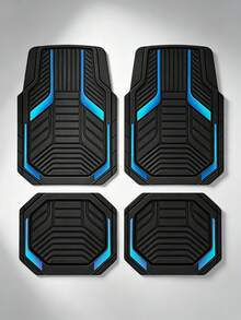 2/4Pcs Crystal Velvet Car Floor Mats, Non-3D Design, Anti-Slip Anti-Dust Interior Car Mats, Fits Most Car Models - A - View 7
