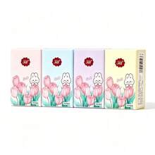 6/12/24/60/120pcs (6pcs=1pack) New Portable Handkerchief Paper Bag Facial Tissues Portable Mini Pocket Napkins Students Travel With Tissues - Multicolor - View 6