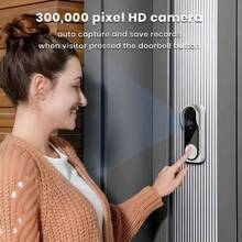 Wireless Video Doorbell Smart Doorbell 4.3 Inch Display 2.4G Wi-Fi Two-Way Audio Easy Wall Mount Installation Rechargeable Battery Motion Detection Auto Capture Remote Control - View 5
