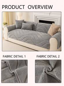 1 Stück Herbst/Winter Plüsch verdickter warmer bequemer Sofasitzbezug, Raumdekoration moderner minimalistischer rutschfester Sofakissenbezug, maschinenwaschbar handwaschbar Sofabezugstoff, frische Mode weich nicht verblassend nicht abwerfend Schlafzimmerdekoration haustierfreundlicher Schutzbezug, verstellbarer Ecksofa-Bezug geeignet für Schlafzimmer, Büro, Wohnzimmer Kombinationsmöbel, L-förmiges Sofa und 1234-Sitzer Sofa - Hellgrau - Übersicht 10
