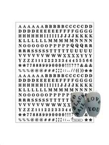 1sheet Letter Graphic Nail Art Sticker Nail Stickers DIY Nails Nail Supplies - Black - View 1