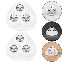 8pcs Self-Adhesive Furniture Casters, ABS Steel Self-Adhesive Kitchen Appliance Casters, 360° Swivel - Small Appliance Rollers, Countertop Wheels, Easy-To-Move Furniture - BB - View 2
