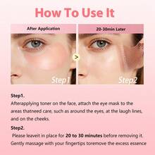 KOEC Adesivos de Colágeno para Rejuvenescimento e Olhos Inchados com Glow Jelly, Máscara para Olhos, Adesivos Antirrugas e Linhas de Sorriso, Cuidados com a Pele Coreana - Collagen - Visão 4