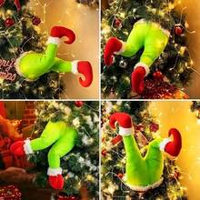 The Grinch 1pc Plush Arm Or Leg Christmas Tree Decoration, 2 Styles Available, Suitable For Christmas Home Decor And Holiday Party Setup, Ideal Fun Christmas Tree Hanging Ornament And Holiday Photo Prop - Multi-color - View 3