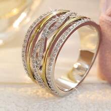 Women's Fashion Wide Band Ring, Elegant & Exquisite, Party Style Matching - Silver - View 4