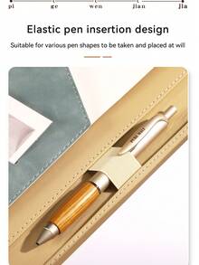 Multi-Color A4 PU Leather Business Folder, Multi-Pocket Document Organizer With Card Slots And Pen Holder, Suitable For Office, Resume, Meeting Storage - Single Piece - View 10