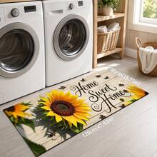 1 chiếc thảm trang trí nhà cửa hình chữ nhật in họa tiết hoa hướng dương, chống trượt, bằng bùn diatom, phù hợp cho phòng khách, phòng ngủ, hành lang, phòng tắm, phòng giặt, thảm polyester dùng được trong nhà và ngoài trời - Nhiều màu - Xem 14