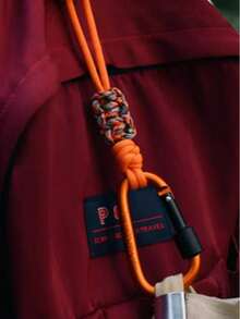 Multifunctional Outdoor Camping Accessory, Durable Braided Rope Keychain With Anti-Loss Strap And Water Bottle Hook, Multifunctional Hiking Backpack Clip, Portable Water Bottle Hanging Rope, Suitable For Hiking, Camping, Cycling, Beach And Other Occasions - Multicolor - View 3
