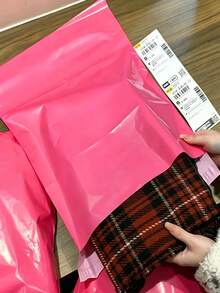 10/20pcs Rose Red Polyethylene Courier Bags, M L XL Mixed Sizes, Self-Adhesive Seal Mailing Bags - Multiple Styles - View 2