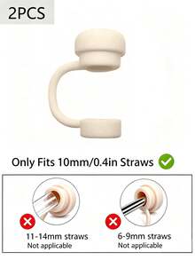 6pcs/2pcs Reusable Silicone Straw Caps, Leak-Proof Splash-Proof Dust-Proof, Suitable For Cups, Back To School Essential - Multicolor - View 17
