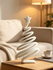 Minimalist Modern Small Christmas Tree Tabletop Decor - Elegant Compact Xmas Tree Ornament With Branches & Suitable For Living Room, Dining Table, Hallway, Cabinet - Lightweight Plastic Holiday Decoration For Small Spaces, Year-Round Use - One Size Fits All - View 2