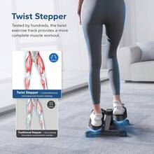 MERACH Mini Stepper For Exercise, 330LBS Capacity, Workout Equipment With Resistance Bands, Perfect As Exercise & Gym Equipment For Full Body At Home - Black-twist Stepper - View 4