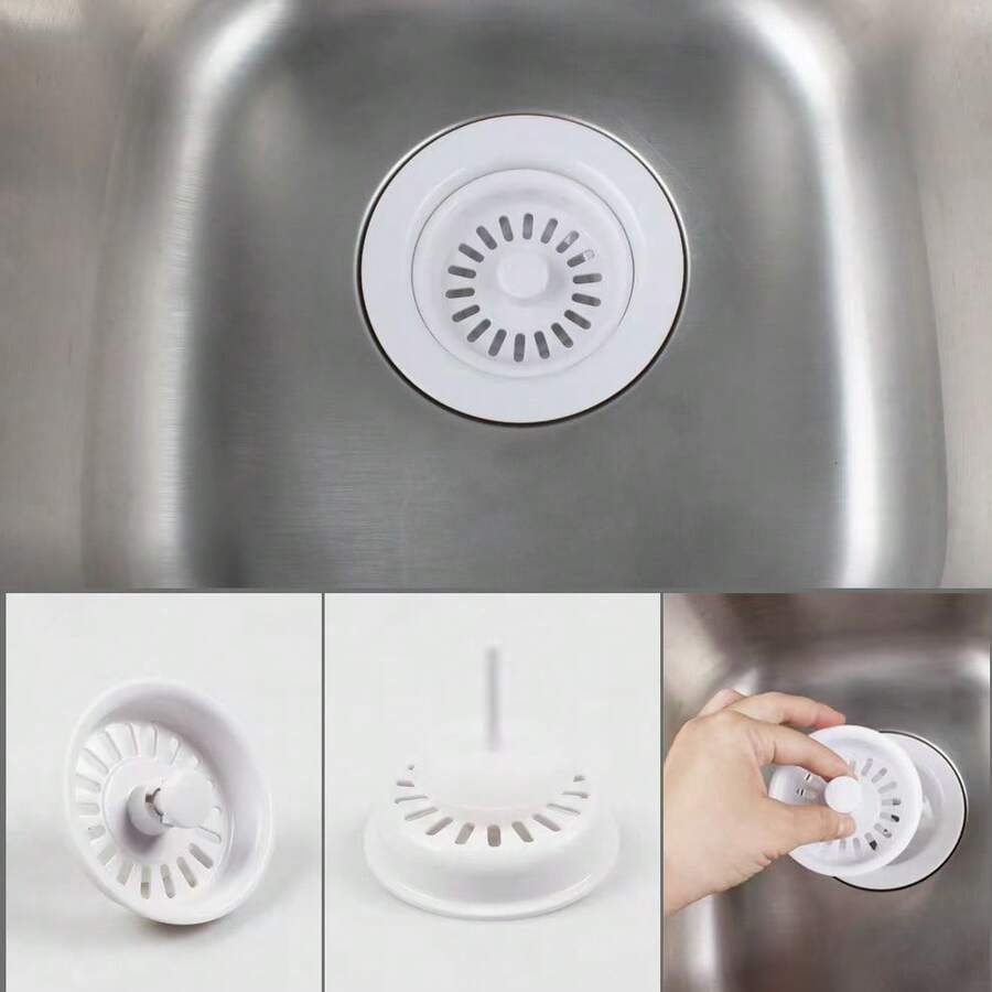 可重複使用壓式廚房水槽食物殘渣濾網,可拆卸現代簡約設計,安裝簡單,情人節、母親節與喬遷之喜的理想實用禮物,廚房清潔助手 - 迷你款 - 查看 1
