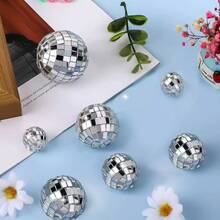 4pcs Shiny Disco Ball Set, Large & Small Disco Decorative Balls, Suitable For Party Decoration, Bar, Home Decor, Perfect For Various Holiday Decoration Scenes - Multiple Styles - View 4
