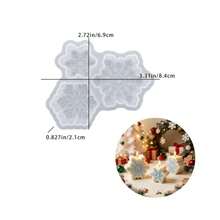 SILIKE LUFEI 1pc Resin Silicone Mold Christmas 3-Piece Large, Medium, Small Snowflake Ornament Mold, Suitable For Making Resin, Plaster, Candle, Aromatherapy Products, Home Decor Display Silicone Mold - 3-cavity Snowflake Mold - View 2