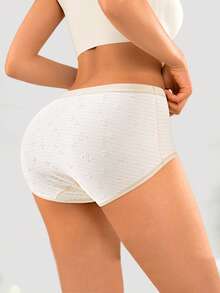 5 piezas de bragas para mujer, bragas triangulares de cintura alta con efecto levantador de glúteos, sin costuras, frescas, dulces, lindas, de cintura media, ajustadas al Body con entrepierna extendida - Multicolor - Ver 8