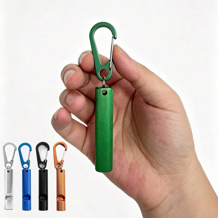 Aluminum Alloy Keychain Whistle With Clip, Extra Loud High Decibel Whistle, Portable Outdoor Gear, Suitable For Hiking, Camping, Sports, Pet Training. - Survival Whistle - View 1