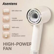 LUYAO High Speed Brushless Hair Dryer, Powerful Dryer, High-Power Quick Drying Hair, Fast Drying, Low Noise, Hairdryer With Magnetic Nozzle - Champagne - View 12