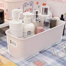 10pcs Stackable Plastic Storage Boxes With Handles, Suitable For Office, Home, Closet, 5pcs/2pcs Multi-Functional Storage Baskets, Durable Containers For Socks, Underwear, Stationery, Cosmetics, Space-Saving Drawer-Style Storage Boxes - White - View 5