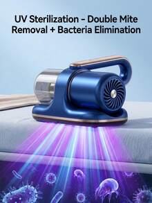 HYUNDAI Wireless Mattress Vacuum Cleaner With Dust Mite Removal Function, Convenient Design, UV Sterilization, Strong Suction, Low Noise, Suitable For Mattress, Sofa, Pillow And Carpet - Blue - View 2