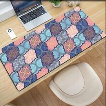 Luckybutterfly 1PC Moroccan Bohemian Geometric Large Mouse Pad,Non‑Slip Rubber Base Desk Mat For Office Gaming - Color Grid - View 8