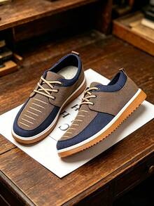 Men Canvas Shoes - Khaki - View 3